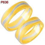 Obrączki złote P636